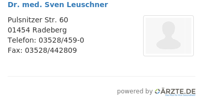 Dr med sven leuschner