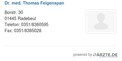 Dr med thomas feigenspan
