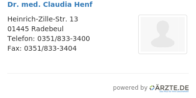 Dr med claudia henf