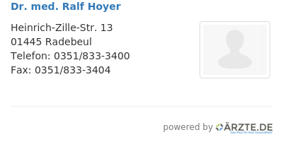 Dr med ralf hoyer