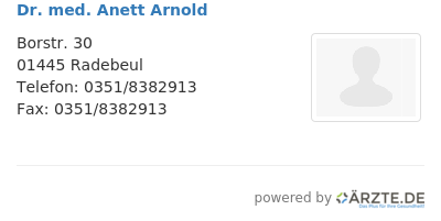 Dr med anett arnold