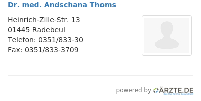 Dr med andschana thoms