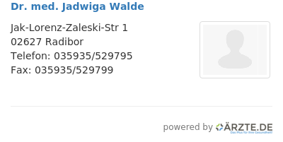 Dr med jadwiga walde
