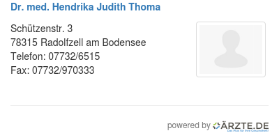 Dr med hendrika judith thoma