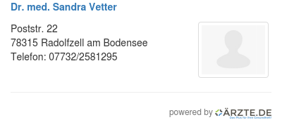 Dr med sandra vetter