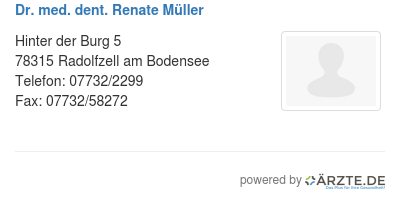 Dr med dent renate mueller