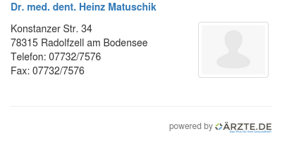Dr med dent heinz matuschik