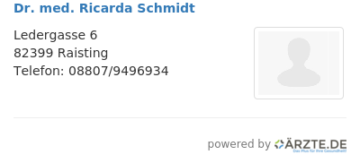 Dr med ricarda schmidt