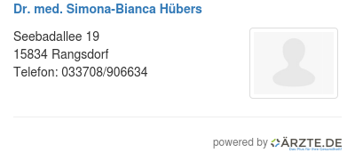 Dr med simona bianca huebers