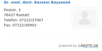Dr med dent bassem bayazeed