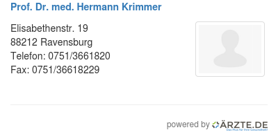 Prof dr med hermann krimmer