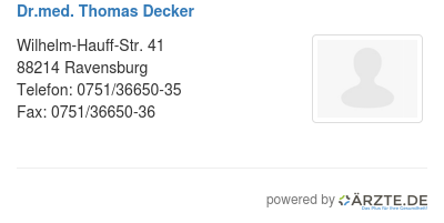 Dr med thomas decker 248824