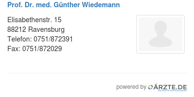Prof dr med guenther wiedemann