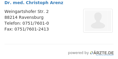 Dr med christoph arenz