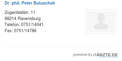 Dr phil peter buluschek