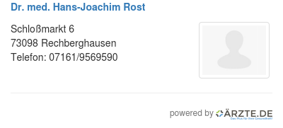 Dr med hans joachim rost