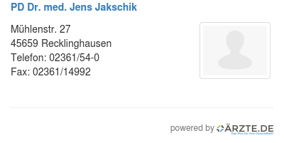 Pd dr med jens jakschik
