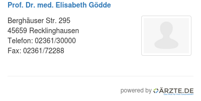 Prof dr med elisabeth goedde