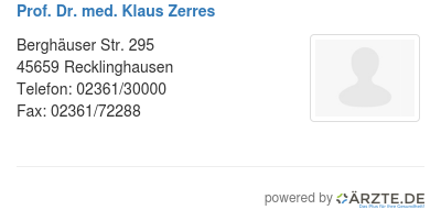 Prof dr med klaus zerres