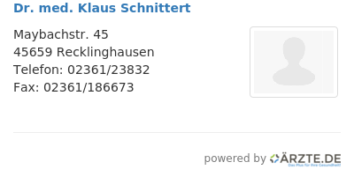 Dr med klaus schnittert