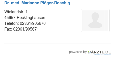 Dr med marianne ploeger roschig