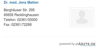 Dr med jens matten