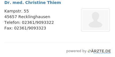 Dr med christine thiem