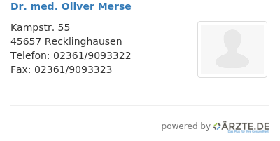 Dr med oliver merse