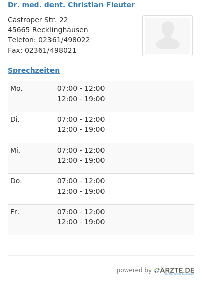 Dr med dent christian fleuter
