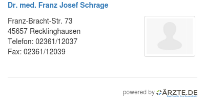 Dr med franz josef schrage