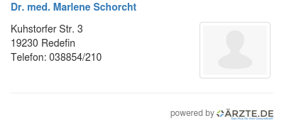 Dr med marlene schorcht