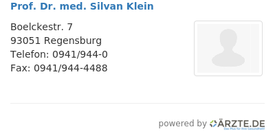 Prof dr med silvan klein