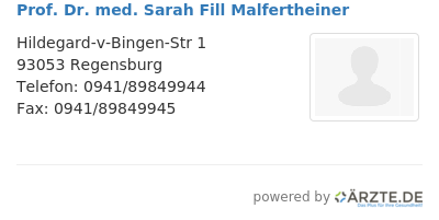 Prof dr med sarah fill malfertheiner