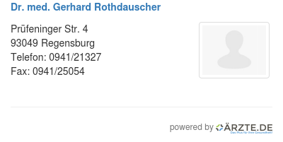 Dr med gerhard rothdauscher
