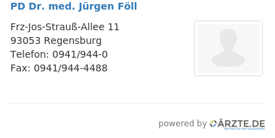 Pd dr med juergen foell