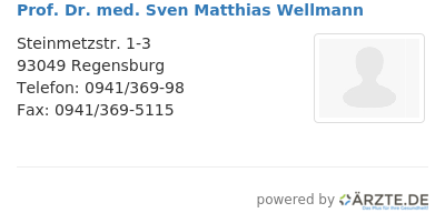 Prof dr med sven matthias wellmann