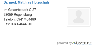 Dr med matthias holzschuh