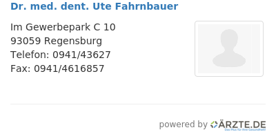 Dr med dent ute fahrnbauer