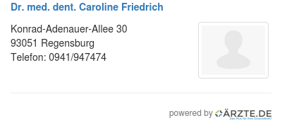 Dr med dent caroline friedrich