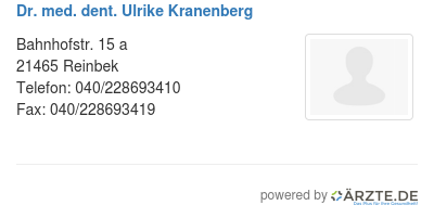 Dr med dent ulrike kranenberg