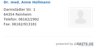 Dr med anne hollmann