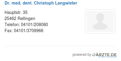 Dr med dent christoph langwieler