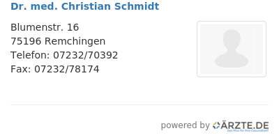 Dr med christian schmidt 579750