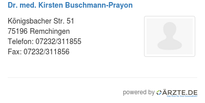 Dr med kirsten buschmann prayon