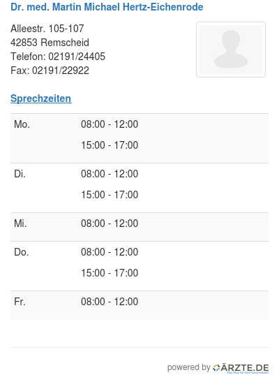 Dr med martin michael hertz eichenrode