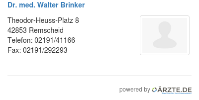 Dr med walter brinker