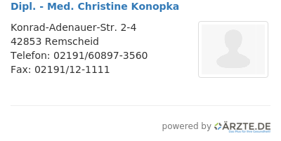 Dipl med christine konopka