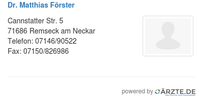 Dr matthias foerster 512753