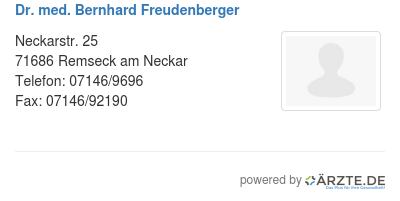 Dr med bernhard freudenberger