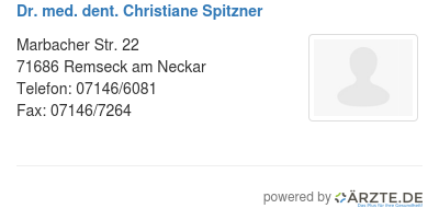 Dr med dent christiane spitzner